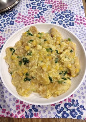 A picture of Cream Corn with Fish Fillet.