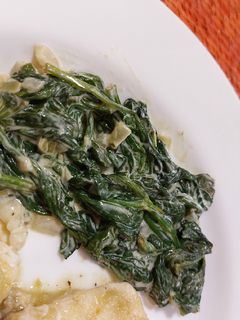 Una foto de Espinacas a la crema