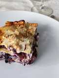 Lasagna al radicchio rosso, gorgonzola, nocciole e noci