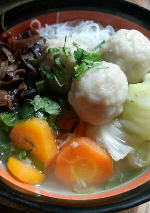Foto resep Sup bakso ikan siram