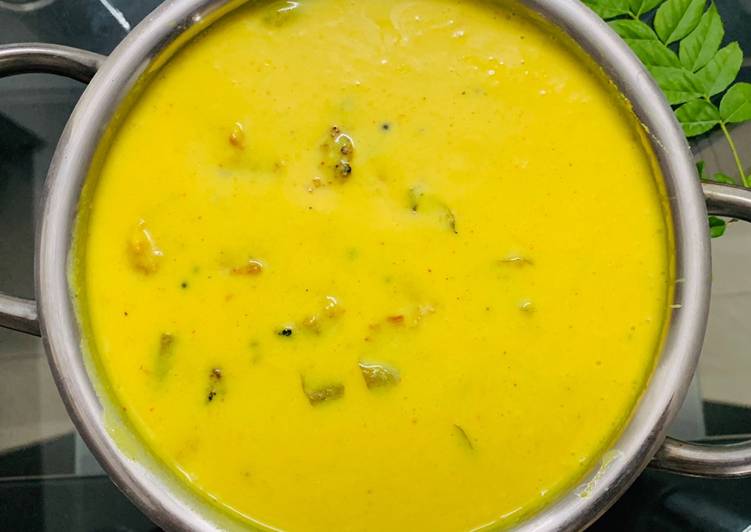 Simple Way to Prepare Super Quick Homemade Kadhi with Moong Daal Vadi