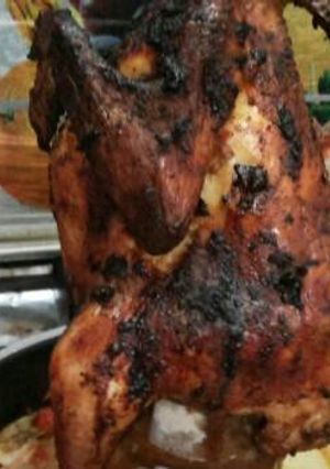 صورة لوصفة فرخة مشوية على الزجاجة
