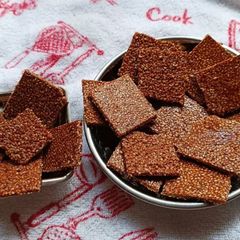 A picture of Sesame jaggery Chikki.
