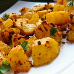 Spicy Oven Roast Potatoes #4weekschallenge #charityrecipe A picture of Spicy Oven Roast Potatoes #4weekschallenge #charityrecipe.