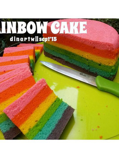 Foto resep Bolu Kukus pelangi (Rainbow cake)