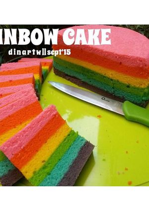 Foto resep Bolu Kukus pelangi (Rainbow cake)