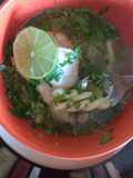 Sopa de Pollo con cilantro