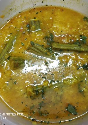 A picture of Drumsticks with Arhar dal.