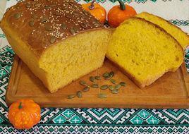 Домашній хліб на гарбузовому пюре🎃