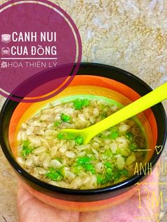 Hình của món Canh Nui Cua đồng hoa thiên lý.