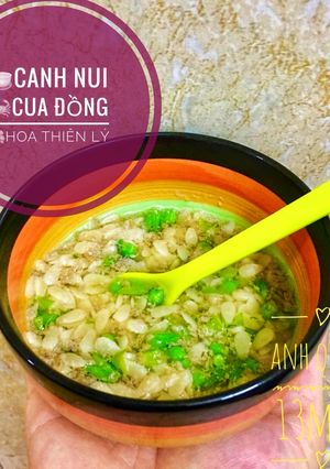 Hình của món Canh Nui Cua đồng hoa thiên lý.