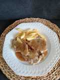 Filetes de cabeza de lomo en salsa de cerveza
