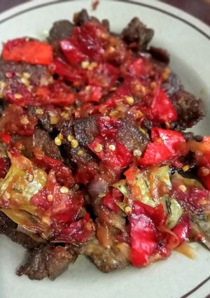 Foto resep Balado daging sapi simpel