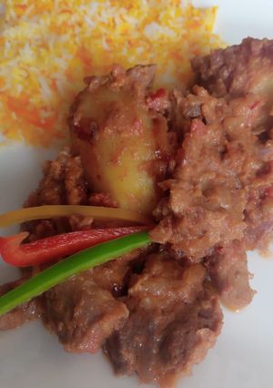 A picture of Beef Biryani.