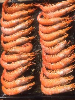 Una foto de Gambones al horno al whisky