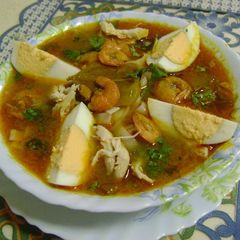 A picture of Laksa (Singaporean Noodle Soup).