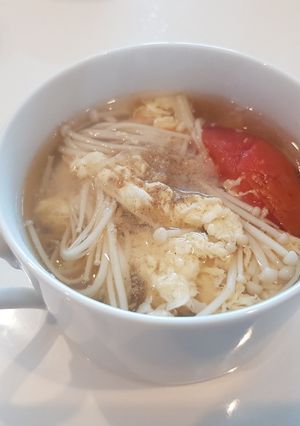 รูปของ ซุปไข่น้ำเห็ดเข็มทอง โลว์คาร์บ