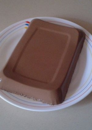 Una foto de Flan de chocolate