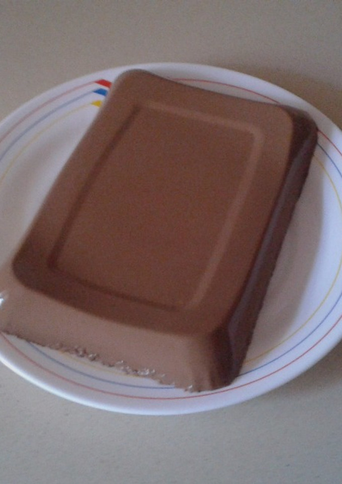 Una foto de Flan de chocolate