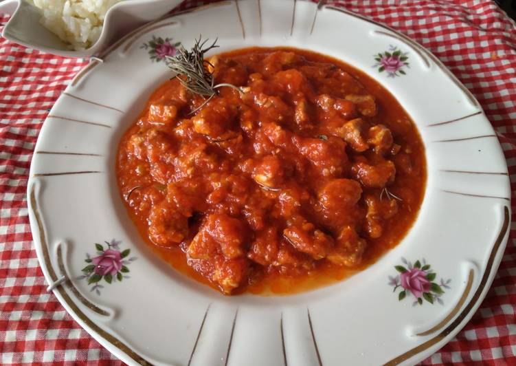 Secreto de cerdo con tomate🍅🐖