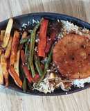 Vegetable Sizzler in sizzler plate