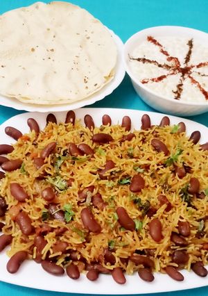 A picture of Rajma Biryani.