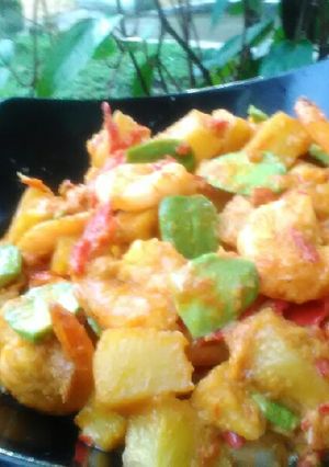 Foto resep Sambel goreng kentang udang pete