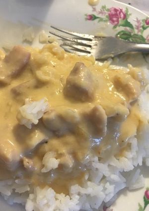 Una foto de Strogonoff de Pollo