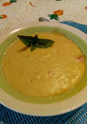 Una foto de Porotos granados con mazamorra