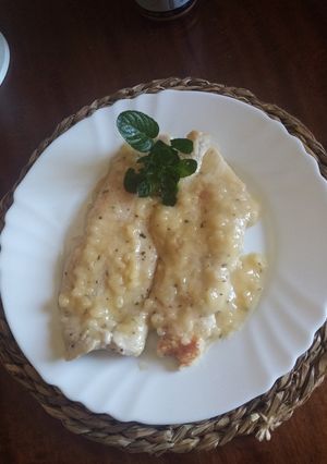 Una foto de Filetes de pavo en salsa de limón