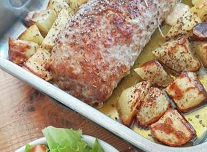 Foto de Rolo de Carne com Batatas no Forno