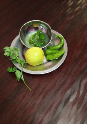 A picture of Green chilli pickle.