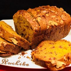 A picture of Carrot Dates Walnut cake.