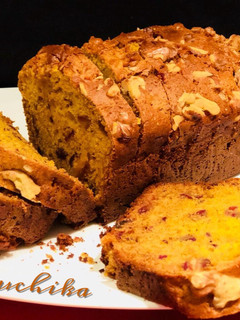 A picture of Carrot Dates Walnut cake.