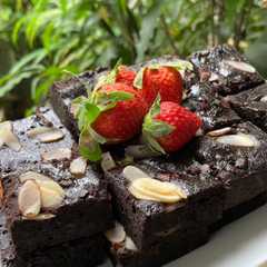 A picture of Chewy Banana Brownies Gluten Free.