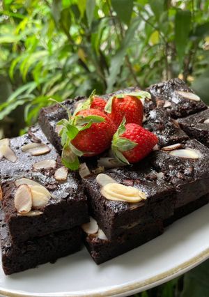 Foto resep Chewy Banana Brownies Gluten Free