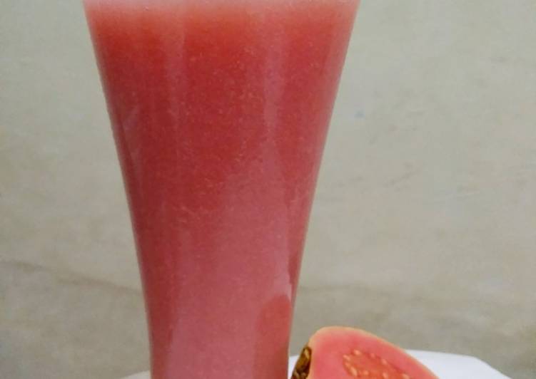 Langkah membuat Jus jambu biji merah mantap