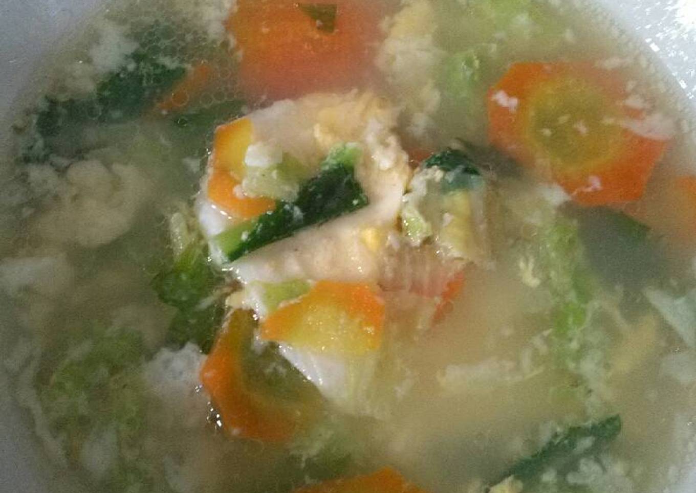 Sayur sop telur untuk anak2