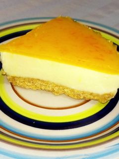 Una foto de Cheesecake de naranja
