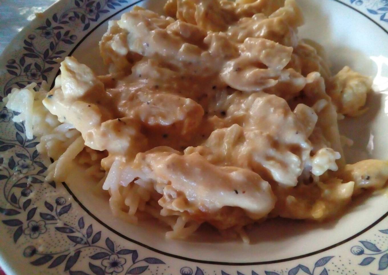 Fajitas de pollo en salsa de Ajo