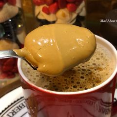 A picture of Indian Cappuccino or Hand Beaten Coffee.