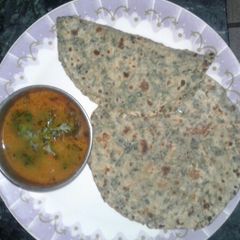 A picture of Bathua ke parathe.