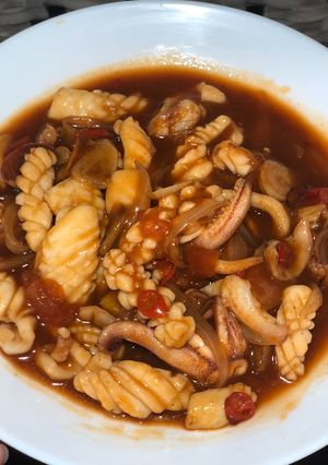 Foto resep Cumi pedas asam manis