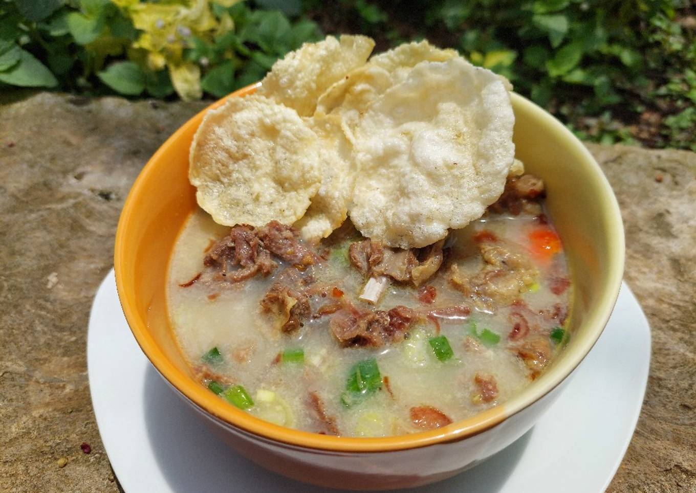 Sop Kambing dengan Kuah Santan dan Fiber Cream