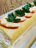 Aperitivo brazo de gitano con gambas