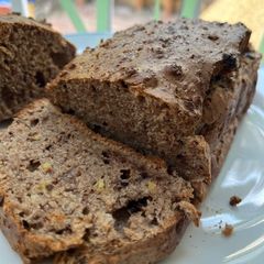 A picture of Easy Yogurt Cake with Walnuts, Chocolate and Honey.
