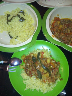 A picture of Curried Rice with White Soup 😋😋.