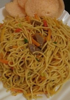 Foto resep Mie telur tumis ebi