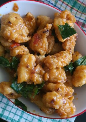 Foto resep Ayam Fillet Saus Telur Asin