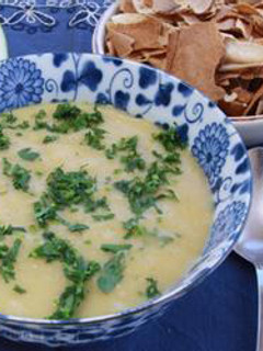 A picture of Yellow lentil soup - shorbet adass asfar.